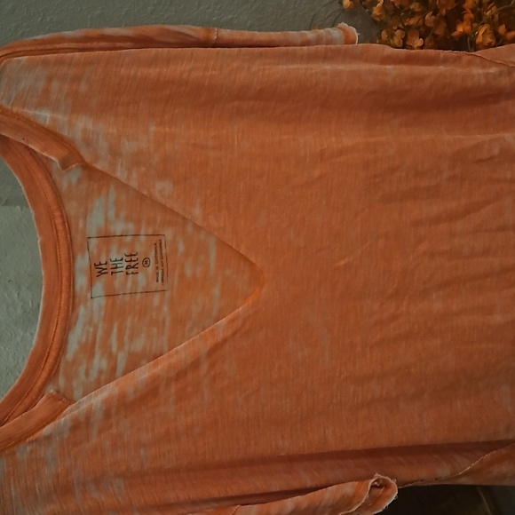 Free People, We The Free orange shirt - Picture 2 of 3